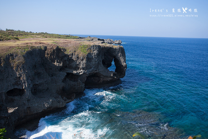 【沖繩－景點】如象鼻的珊瑚礁懸崖，一望無際的美麗大海/沖繩著名景點．萬座毛